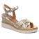sandales compensées beige doré mode femme printemps été 2025 vue 1