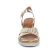 sandales compensées beige doré mode femme printemps été 2025 vue 6