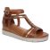 sandales compensées marron cognac mode femme printemps été 2025 vue 1