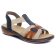 Sandales Plates bleu beige mode femme printemps été 2025 vue 1