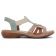 Sandales Plates vert multi mode femme printemps été 2025 vue 2