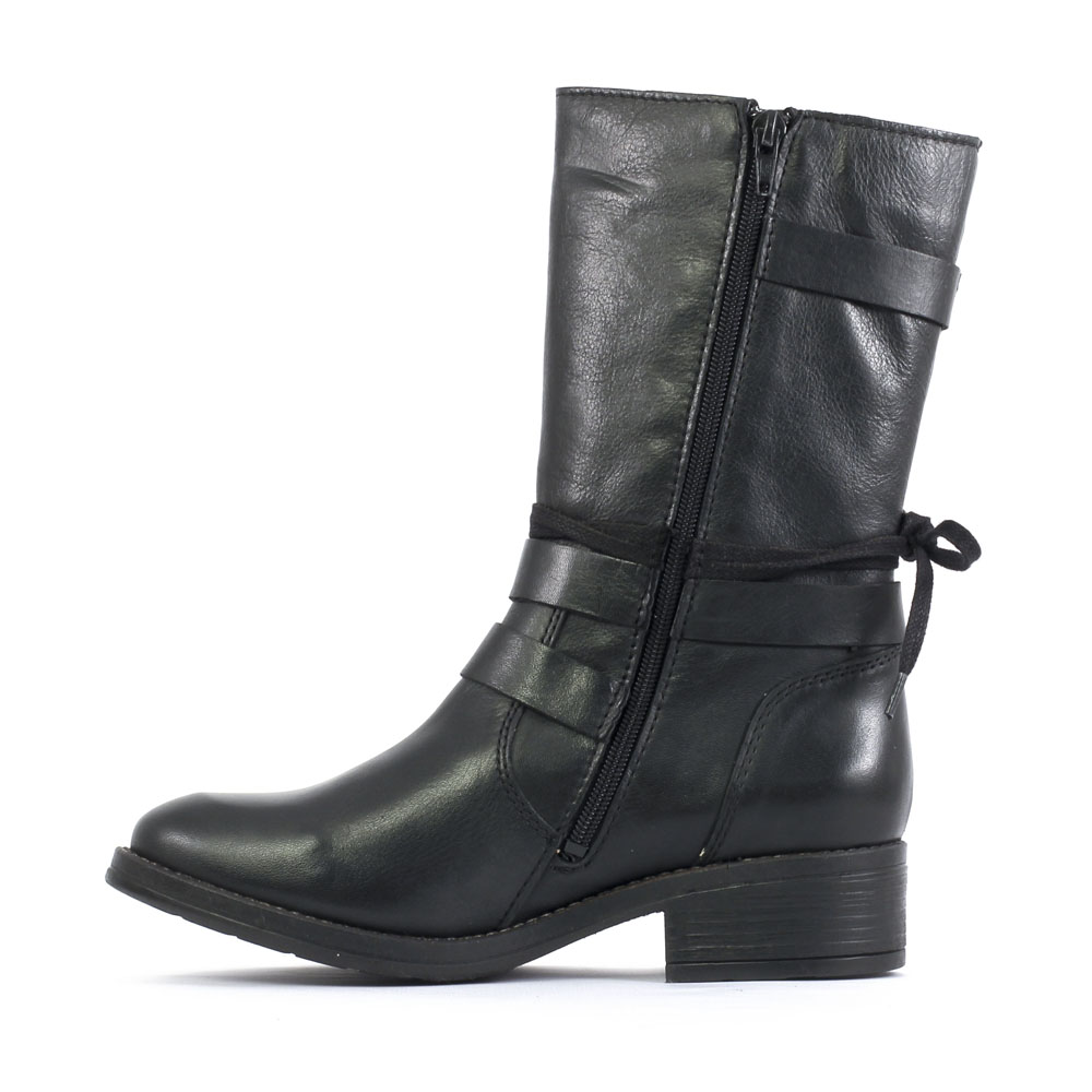 Bottes Femme à Gros Mollet - Cuir Souple, Talon Stable, Imperméable, Plusieurs Coloris (noir, Marron, Beige, Bleu Marine)
