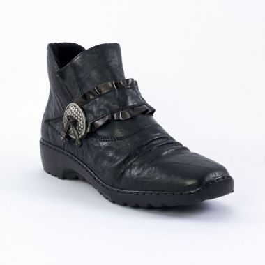 Boots Confort Rieker l6062 Noir, vue principale de la chaussure femme