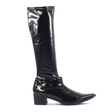 bottes stretch noir mode femme automne hiver - Photo Produit 2