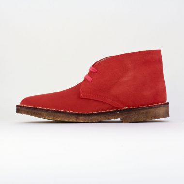 bottines à lacets rouge mode femme automne hiver - Photo Produit 3