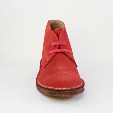 bottines à lacets rouge mode femme automne hiver - Photo Produit 6