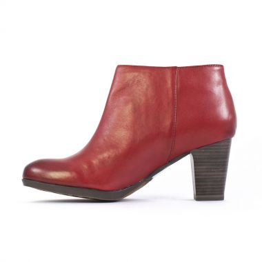 low boots rouge mode femme automne hiver - Photo Produit 3