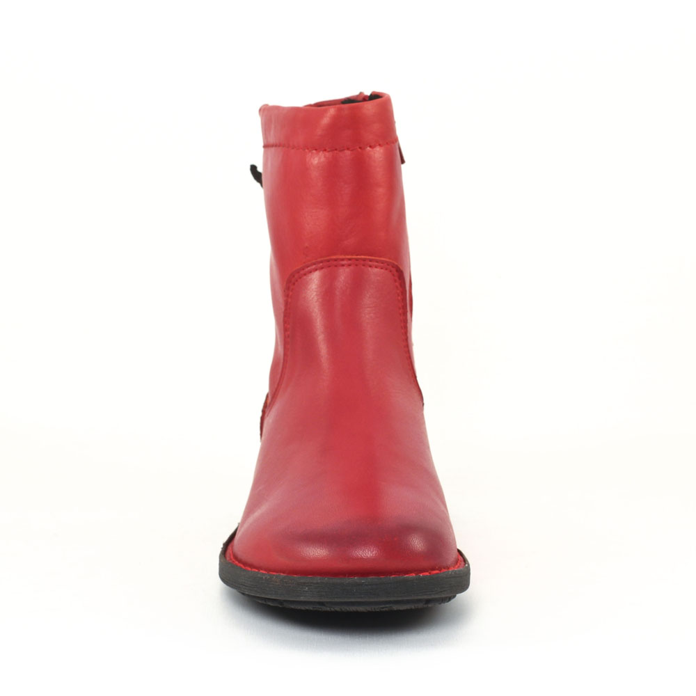 boots femme rouge