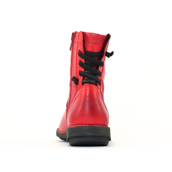 boots rouge mode femme automne hiver - Photo Produit 7
