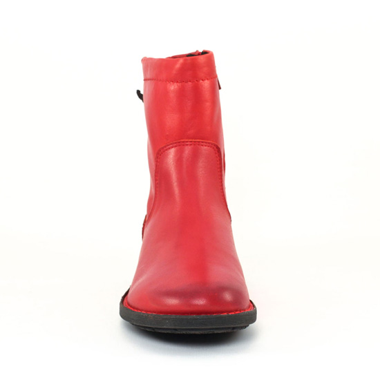 boots rouge mode femme automne hiver - Photo Produit 6