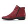 low boots confort rouge bordeaux mode femme automne hiver vue 3
