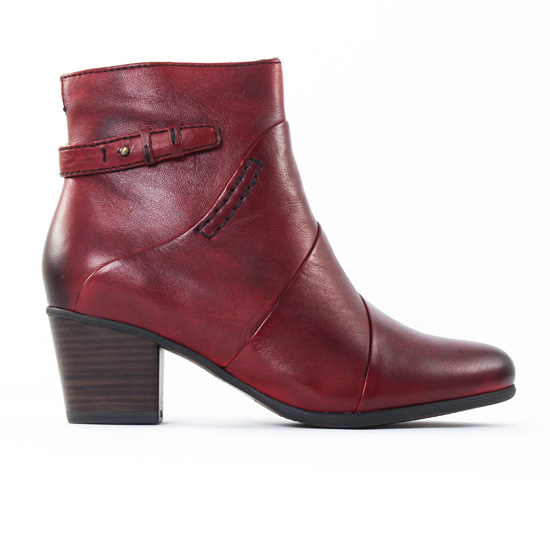 boots confort rouge mode femme automne hiver - Photo Produit 2