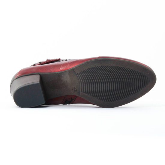 boots confort rouge mode femme automne hiver - Photo Produit 5