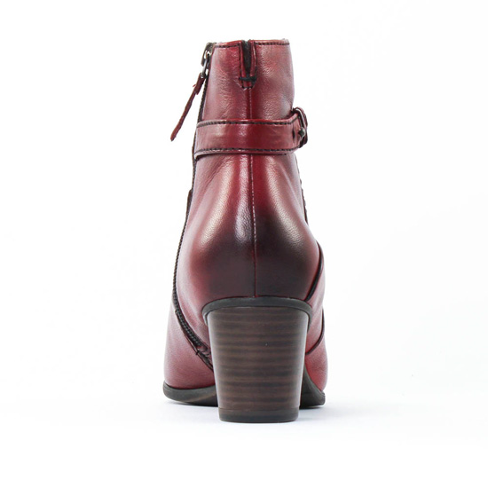 boots confort rouge mode femme automne hiver - Photo Produit 7