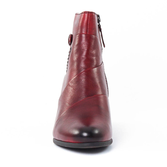 boots confort rouge mode femme automne hiver - Photo Produit 6