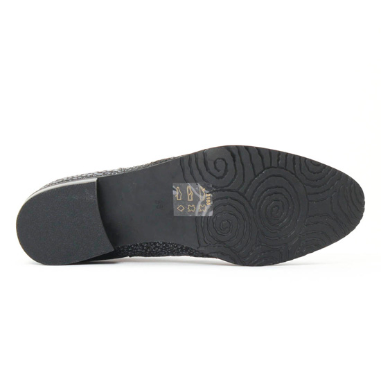 boots élastiquées python argent noir mode femme automne hiver - Photo Produit 5