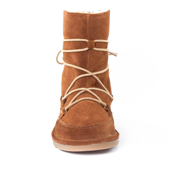 boots fourrées marron mode femme automne hiver - Photo Produit 6