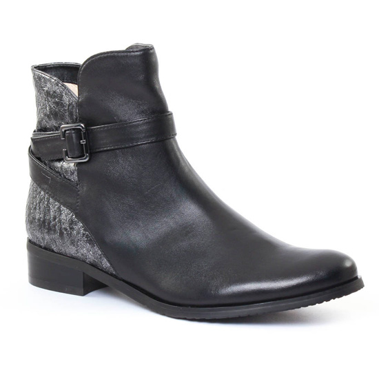 Bottines Et Boots Fugitive Rupert Noir gris, vue principale de la chaussure femme