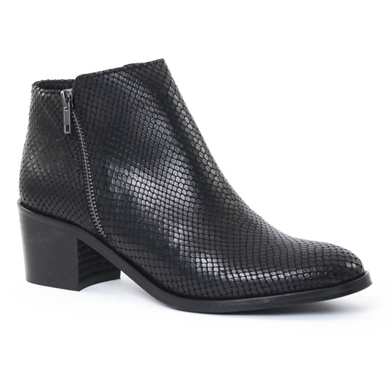 Bottines Et Boots Scarlatine 6543 Serpent noir, vue principale de la chaussure femme