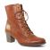 bottines à lacets marron clair mode femme automne hiver vue 1