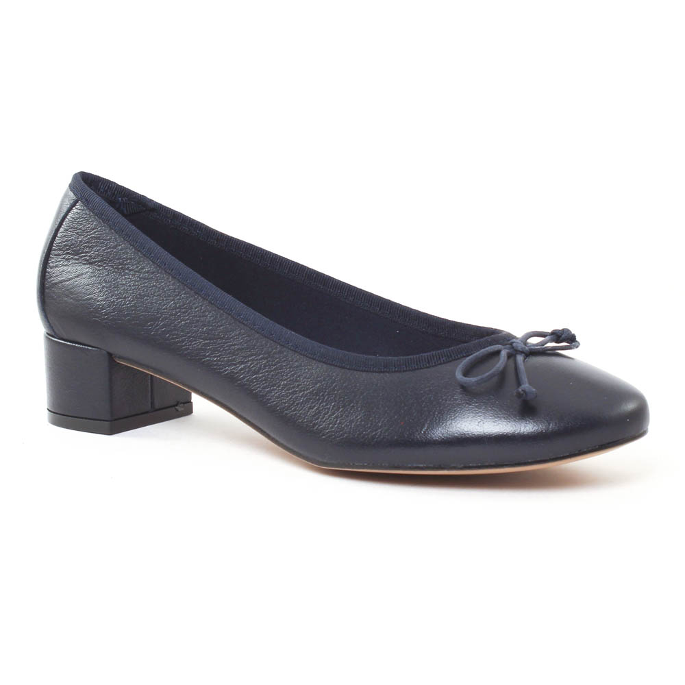 Ballerines a talon bleu marine on sale