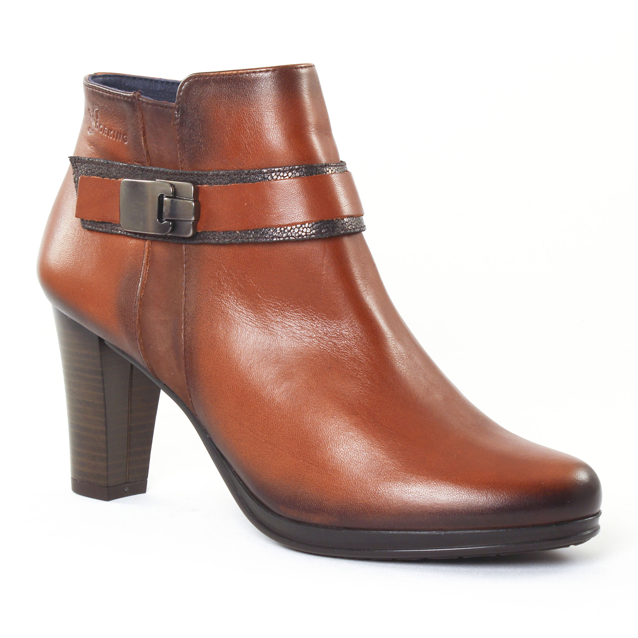 Bottes Basses Rockport Courtlyn En Cuir Daim Marron - Talons Hauts, Fourrure, Neuf Avec Boîte