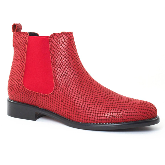 Bottines Et Boots Scarlatine 77545B Rouge Fonce, vue principale de la chaussure femme