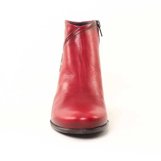 boots rouge mode femme automne hiver - Photo Produit 4