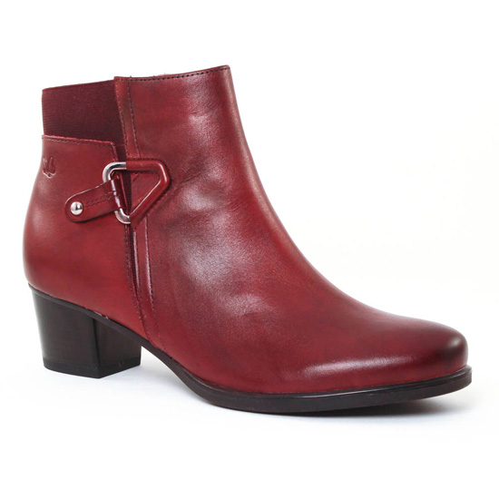 Boots Talon Caprice 25348 Bordeaux, vue principale de la chaussure femme