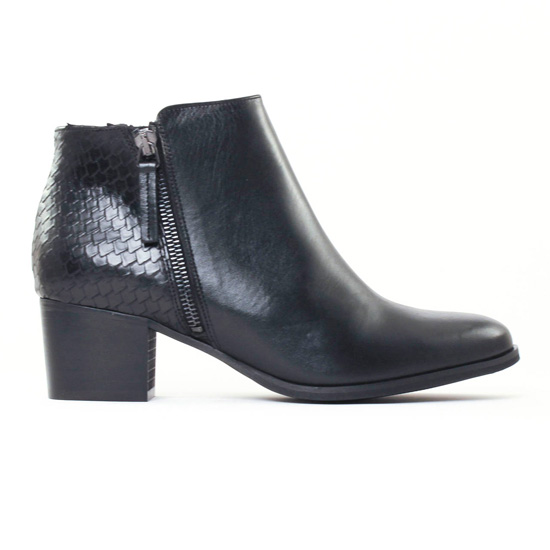 boots talon noir reptile mode femme automne hiver - Photo Produit 2