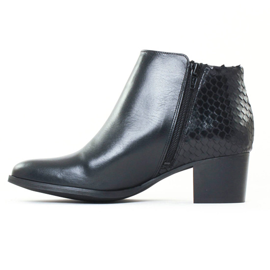 boots talon noir reptile mode femme automne hiver - Photo Produit 3