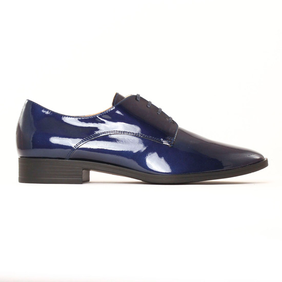 derbies vernis bleu mode femme automne hiver - Photo Produit 2