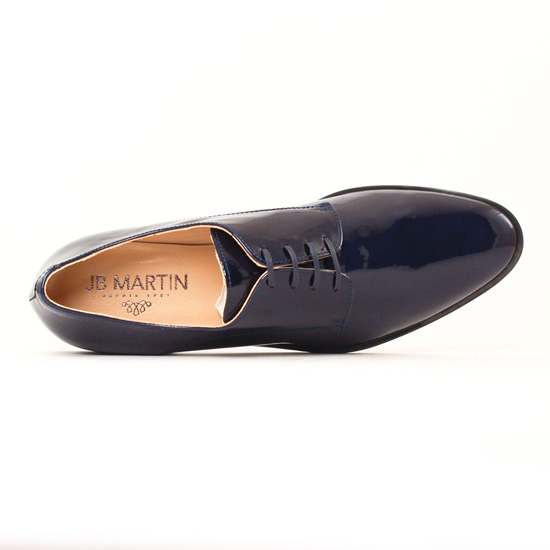 derbies vernis bleu mode femme automne hiver - Photo Produit 4