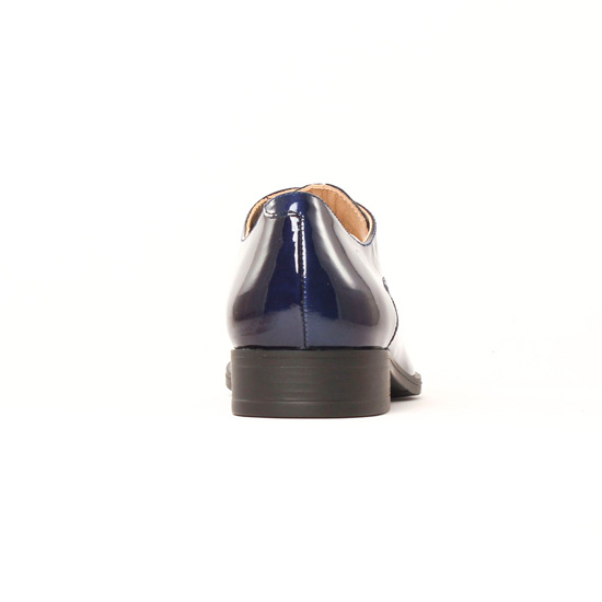 derbies vernis bleu mode femme automne hiver - Photo Produit 7
