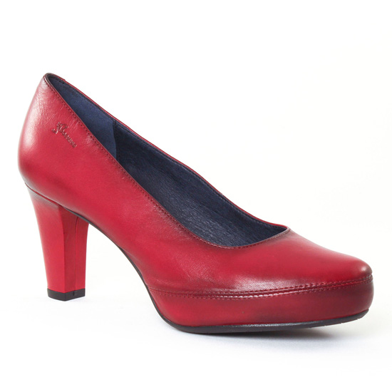 Escarpins Dorking blesa 5794 rouge, vue principale de la chaussure femme