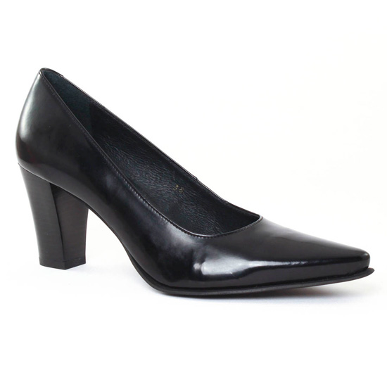 Escarpins Scarlatine Froufrou Polido Noir, vue principale de la chaussure femme