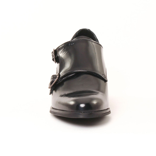 mocassins talon haut noir mode femme automne hiver - Photo Produit 6