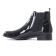 boots élastiquées noir vernis mode femme automne hiver vue 3