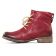 bottines à lacets bordeaux mode femme automne hiver vue 3