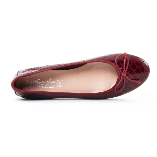 ballerines bordeaux mode femme automne hiver - Photo Produit 4