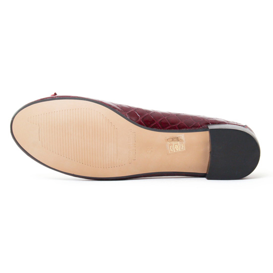 ballerines bordeaux mode femme automne hiver - Photo Produit 5