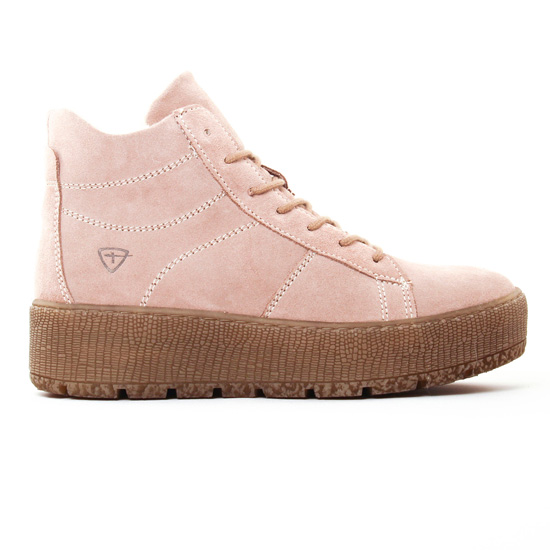 baskets fourrées rose beige mode femme automne hiver - Photo Produit 2
