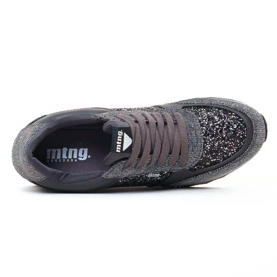 baskets mode gris noir argent mode femme automne hiver - Photo Produit 4