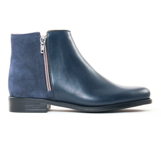 boots bleu marine mode femme automne hiver - Photo Produit 2