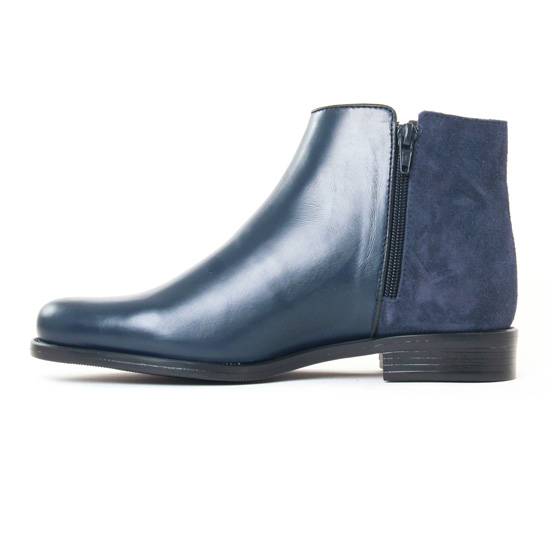 boots bleu marine mode femme automne hiver - Photo Produit 3