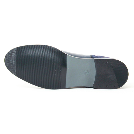boots bleu marine mode femme automne hiver - Photo Produit 5