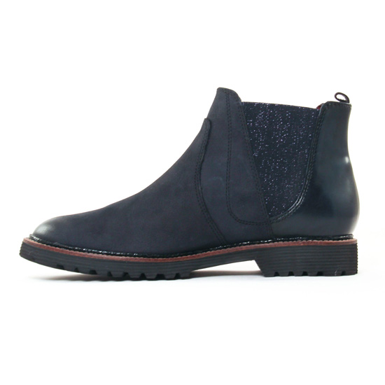 boots bleu marine mode femme automne hiver - Photo Produit 3