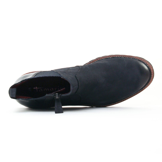 boots bleu marine mode femme automne hiver - Photo Produit 4