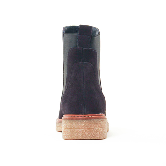 boots élastiquées bleu marine mode femme automne hiver - Photo Produit 6