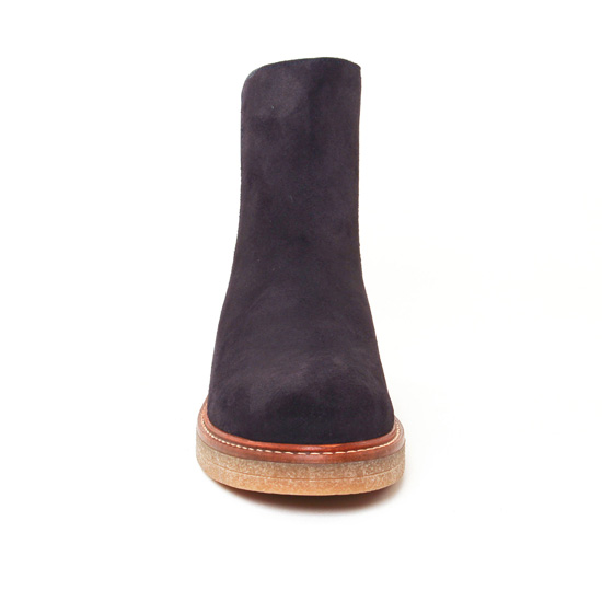 boots élastiquées bleu marine mode femme automne hiver - Photo Produit 5